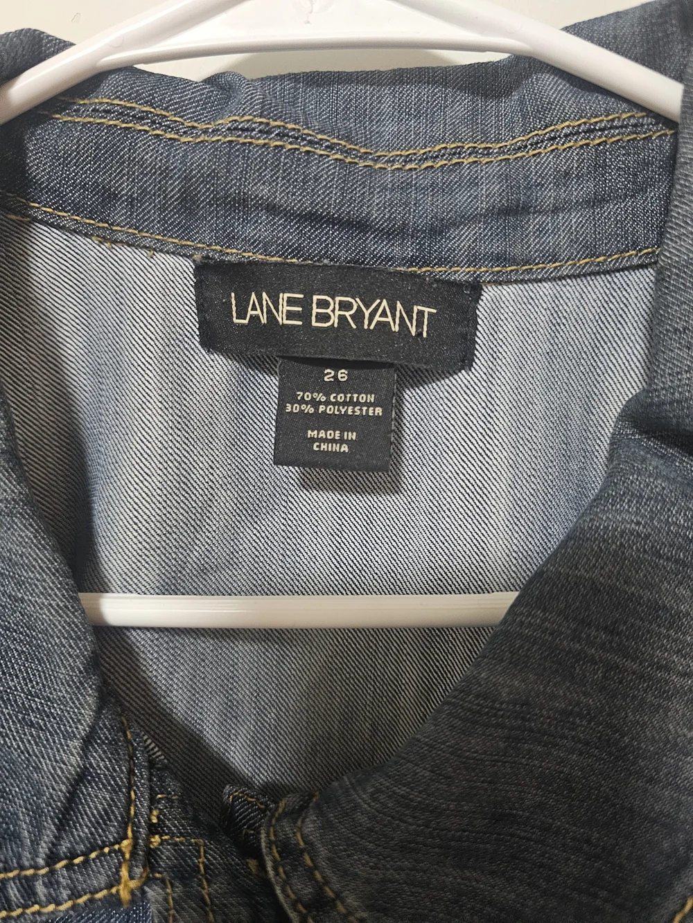 Lane Bryant Plus Size Short Sleeve Denim Jacket / Shirt Size 26